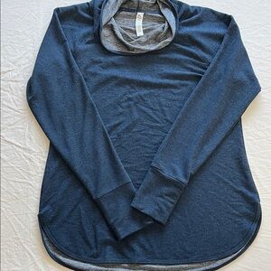 RBX Active mock neck pullover dark teal medium rayon polyester spandex